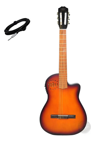 Guitarra Electro Criolla Clasica Tipo Godin Media Caja Cable | Envío gratis