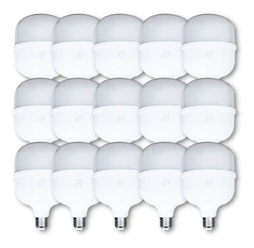 15 Lâmpada Super Bulbo Led 50w Bivolt E27 Branca Fria 6500k