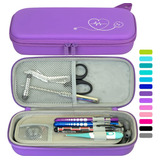 Estuche Butterfox Con Divisor, Ranura Para Id, Color Purpura