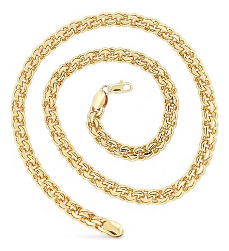 Hermosa Cadena Tejido Chino, 8mm, Oro Laminado 18k, Premium | Meses sin interés