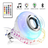 Foco Led Rgb De 12w Con Bocina Bluetooth Y Control Remoto