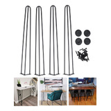 4 Patas Hairpin Metal Para Mesa Muebles Escritorio 72cm Set