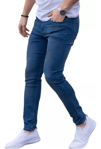 Pantalon Jean Óxido Hombre Elastizados Liso Calidad Premium