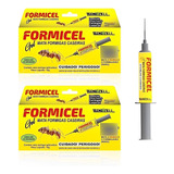 Kit Com 2 Veneno Mata Formiga Caseiras Formicel Gel 10g