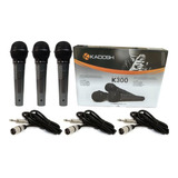 Kit 3 Microfones Kadosh Kds-300 Com Chave + 3 Cabos