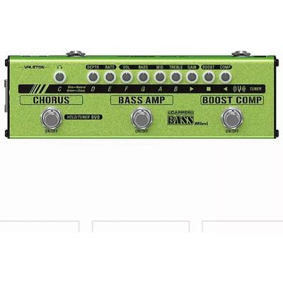 Pedal Efectos Valeton Dapper Mini Bass MES-2 Verde Para Bajo Con Chorus | Envío gratis