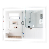 Espejo Rectangular C/ Luz Led 80x60 Cm Touch Acc Baño 220v