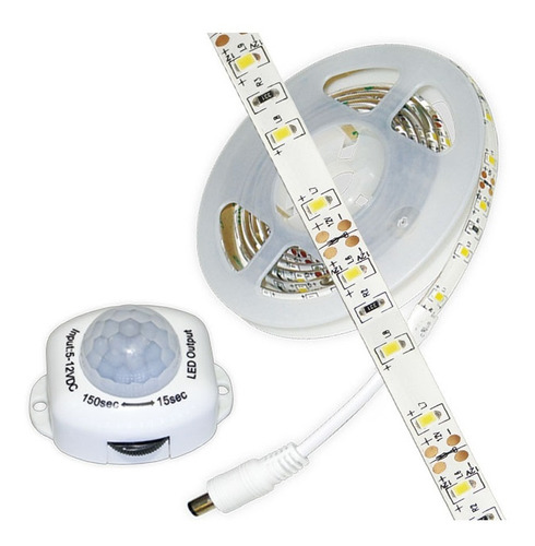 Tira Led 12v 60 Leds 1,5m Smd2835 Calida C/sensor Movimiento