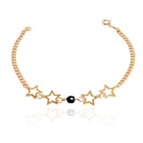 Pulsera Cuatro Estrellas Enchapado En Oro 18k