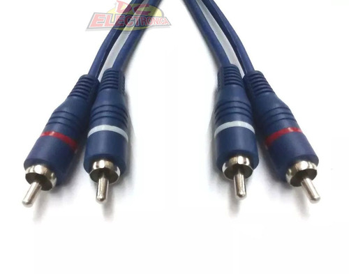 Cable Miniplug 2 Rca A 2 Rca 4mtrs Reforzado Enmallado Arwen