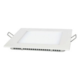 Plafón Led De Techo 12w Embutir Cuadrado Luz Fría Blanco