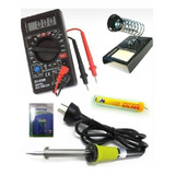 Combo Electrónica Estudiantil 5 Pza Tester 830 Soldador N13