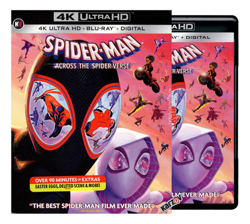 Spiderman Across Spider-verse Pelicula 4k Ultra Hd + Blu-ray