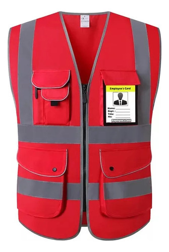 Chaleco De Seguridad Rojo Hi Vis, Camisa De Trabajo Para Muj