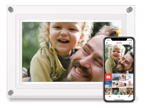 Marco Digital 5 P Acrylico Pantalla Táctil Y Wifi Frameo App