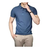 Camisa Polo Masculina Sem Costura De Seda Gelada New2024