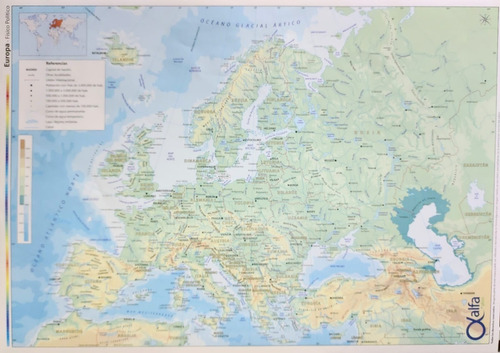 2 Mapa  Escolar  N°6 Europa Político Y Físico Político