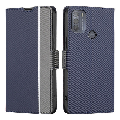 Funda Magnética Tipo Billetera Azul Para Motorola Gpower2023