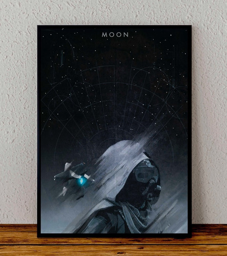 Cuadro 33x48 Poster Enmarcado Moon Destiny Videojuego