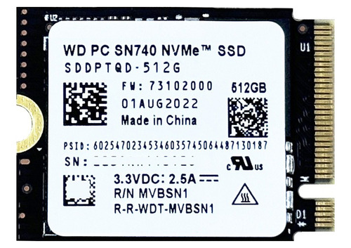 Sn740 M.2 2230 Ssd Pcie 4.0x4 Nvme 512 Gb