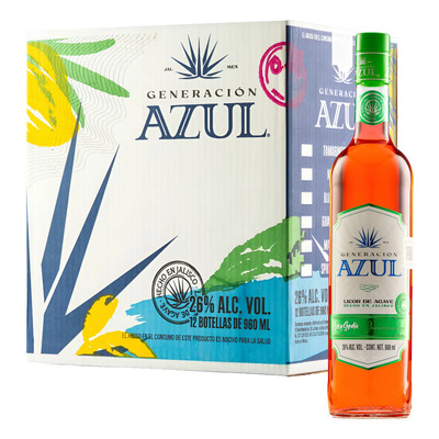 Caja Licor De Agave Generación Azul Spicy Sandía 960 Ml | Meses sin interés