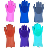 Guantes Silicona Esponja Lavaplatos Mascota Cocina  X 10 Uni