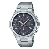 Reloj Casio Edifice Efb-700 Original Para Caballero E-watch Color De La Correa Plateado Color Del Fondo Gris