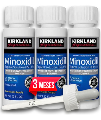 Minoxidil Kirkland 5% Solución Tópica 3 Meses De Tratamiento