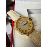 Belleza De Reloj Cartier De Dama Color Beige