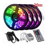 Tira Led Kit 20 Metros Rgb Cadena Luces Con Remoto A