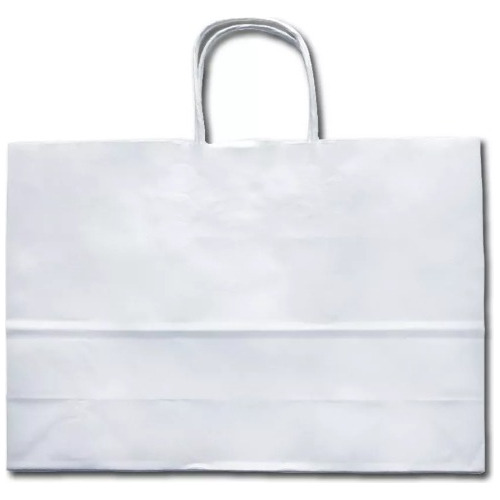 50 Bolsas Papel Blancas Lisas 43x12x32