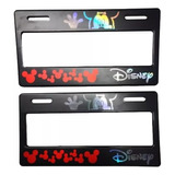 Par Porta Placas Autos Disney Mickey Mouse Tornasol