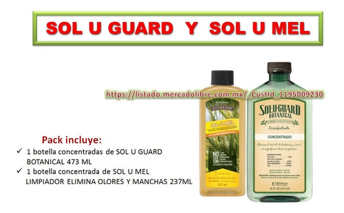 Limpiador Multiusos Sol U Guard Desinfectante Y Sol U Mel
