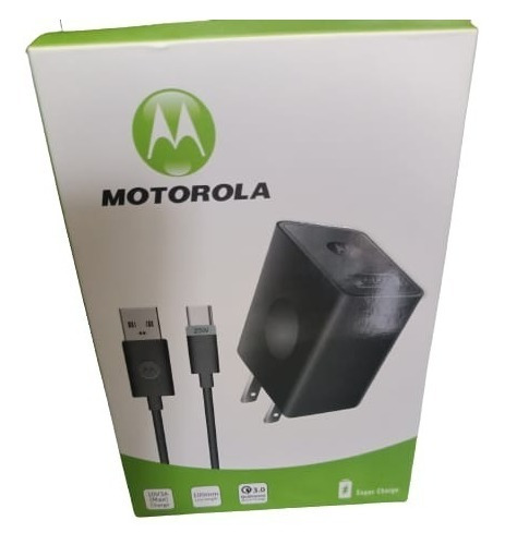 Cargador Super Charge Motorola Color Negro 10v3a