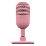 Micrófono Razer Seiren V3 Mini Ultra Compacto Usb Color Rosa