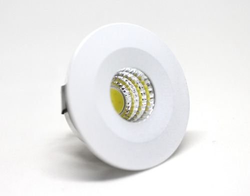 Mini Spot Led Embutir Redondo Cálido 3w Planar 5cm Blanco