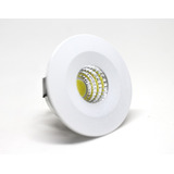 Mini Spot Led Embutir Redondo Cálido 3w Planar 5cm Blanco