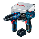 Kit Combo Furadeira Parafusadeira Impacto 12v Bosch Bivolt 