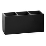 Bino Organizador Multiusos De 3 Compartimentos, Negro Mate, 