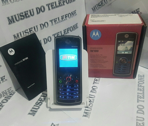 Motorola W180 Radio Tim Na Caixa Pequeno Capa Couro Antigo
