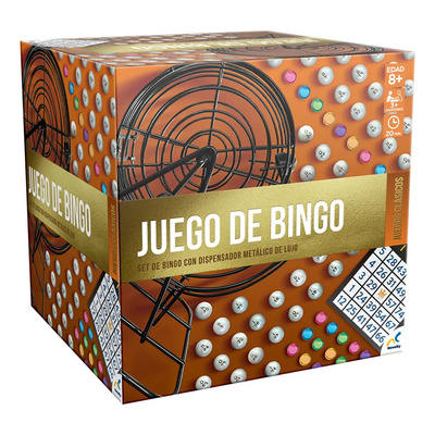 Juego de Bingo Metálico con Tómbola Dispensador de Lujo, Balotas Numeradas, Tableros y Fichas de Colores, Juego Familiar 8+ Años | Envío gratis