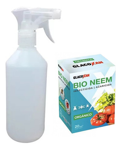 Pulverizador Rociador 1 Litro Con Glacoxan Bio Neem 20cc