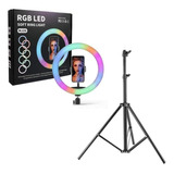 Aro De Luz Rgb 10 Pulgadas + Tripie