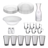 Set Vajilla Juego Platos Completo Combo Vasos Kuchen