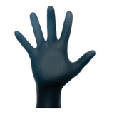 Guantes Descartables Antideslizantes Mediglove Reforzado Color Negro Talle S De Nitrilo X 100 Unidades