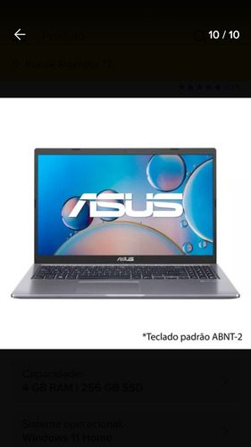 Notebook Asus X515ja Slate Gray 15.6 , Intel Core I5 1035g1 