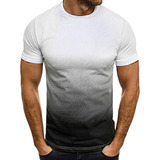 Camiseta Deportiva De Manga Corta Gradient Para Hombre