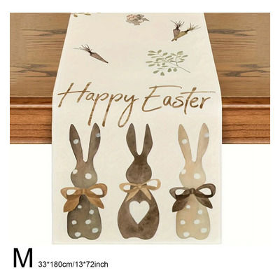 Camino De Mesa Rabbits Bunny Happy Easter Para Interiores Y