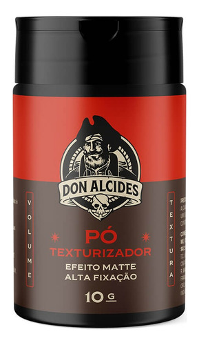 Pomada Em Pó Don Alcides Efeito Matte  Barba Negra 10g