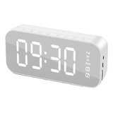 Reloj Despertador Digital Con Espejo Y Altavoz Bluetooth